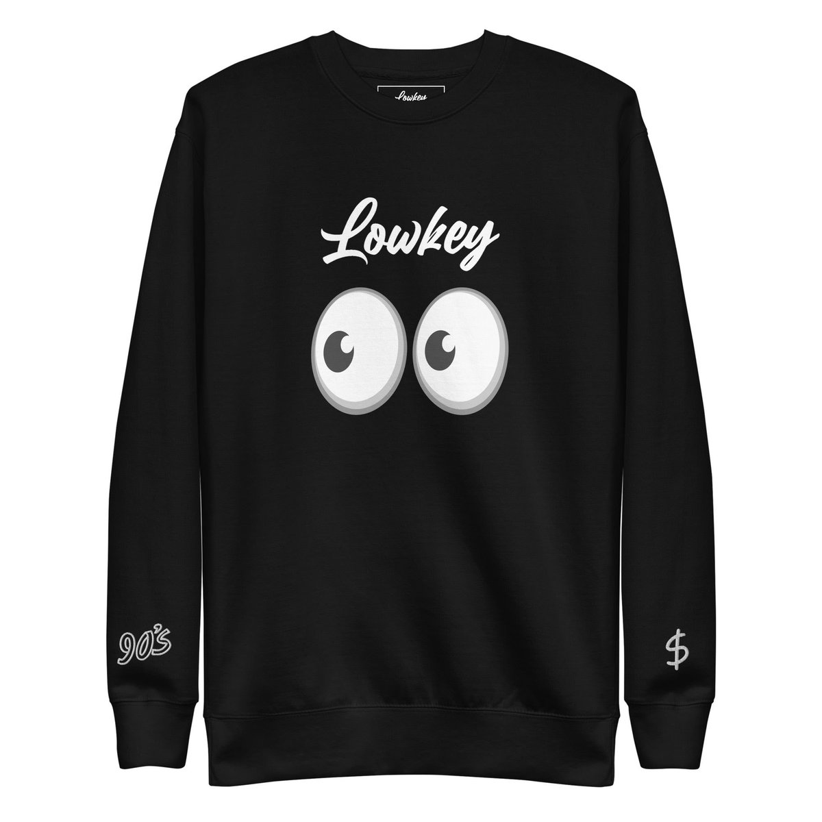 lowkeywear's tweet photo. Channel your inner 90s with our Classic Crewneck Sweatshirt. This isn’t just a sweatshirt; it’s a statement piece. Featuring a timeless silhouette, soft fleece lining, and the iconic “LOWKEY” eye logo – a reminder to always “Look Out While Keep Earning Yours.” https://t.co/lsqyOSFqw4