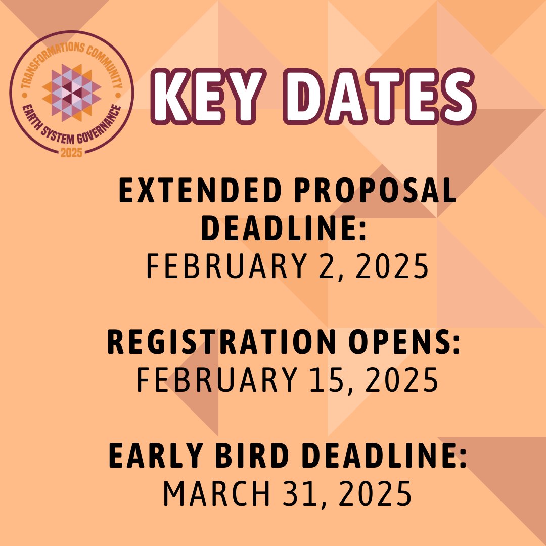 🌍#TCESG25 is expanding to Johannesburg! Main conference activities will take place in Johannesburg, with pre-conference workshops and ECR School in Kruger National Park for a unique natural-urban experience.
📢Proposal deadline extended to Feb 2, '25!
🔗transformationscommunity.org/tcesg25-confer…