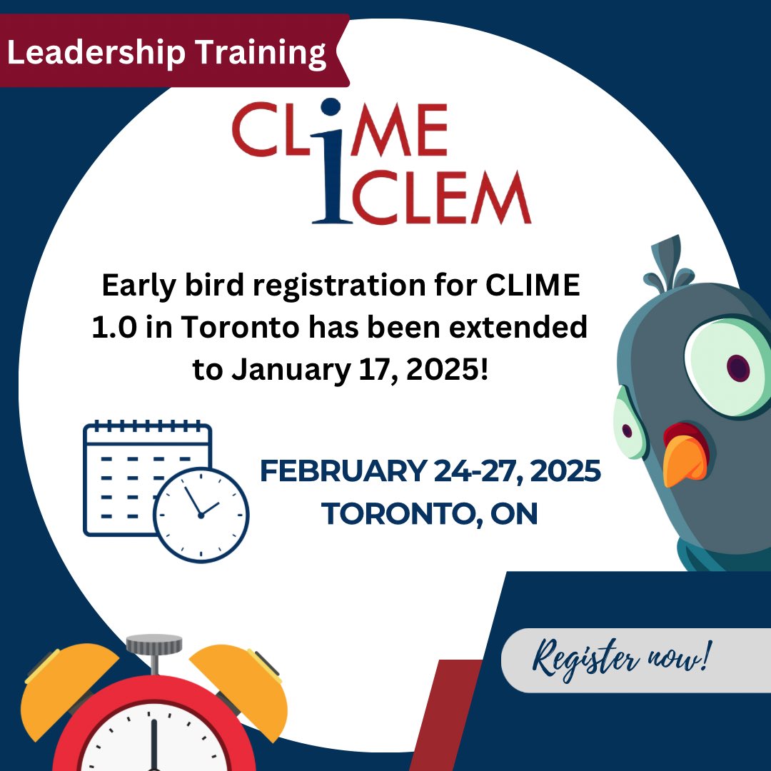 cameacem's tweet photo. Early bird registration for CLIME 1.0 in Toronto has been extended to January 17, 2025! We still have some spaces remaining for this exciting delivery. Register now: https://t.co/UtPD5e8UrJ #MedEd #CLIME2025 https://t.co/HU877x4xLc