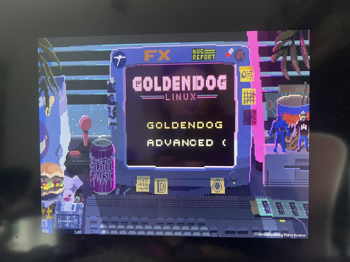 Esto es grub en la version experimental de goldendog 1.6.20 😂🙌