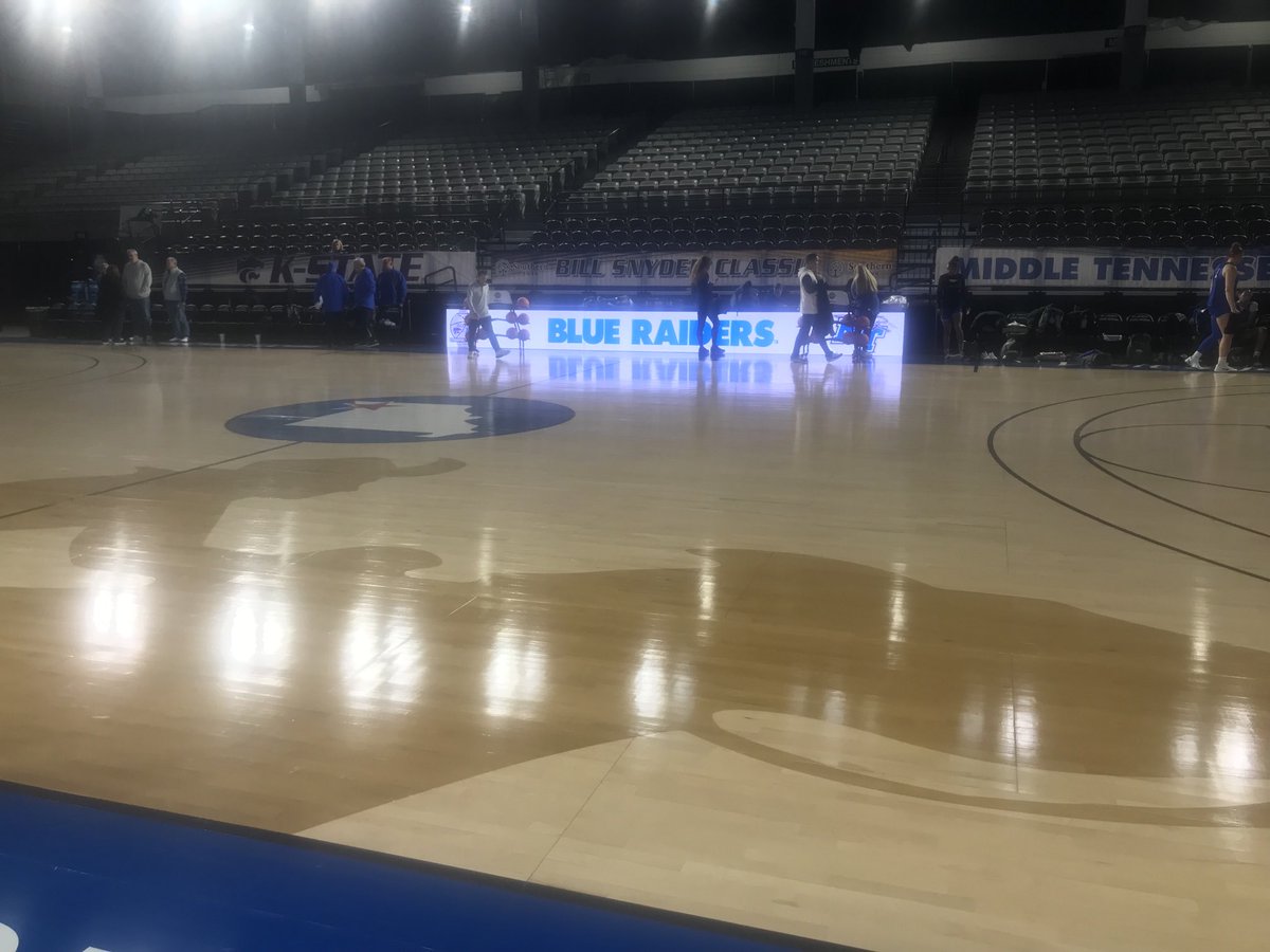 Joe Fisher (@iamjoefisher) on Twitter photo Very nice arena for tomorrow’s Bill Snyder Classic. <a href="/MT_WBB/">Middle Tennessee Women's Basketball</a> vs <a href="/KStateWBB/">K-State Women's Basketball</a>. Air time 4:30 pm central <a href="/WGNSRadio/">WGNSRadio.com</a> #goblueraiders Very nice arena for tomorrow’s Bill Snyder Classic. <a href="/MT_WBB/">Middle Tennessee Women's Basketball</a> vs <a href="/KStateWBB/">K-State Women's Basketball</a>. Air time 4:30 pm central <a href="/WGNSRadio/">WGNSRadio.com</a> #goblueraiders