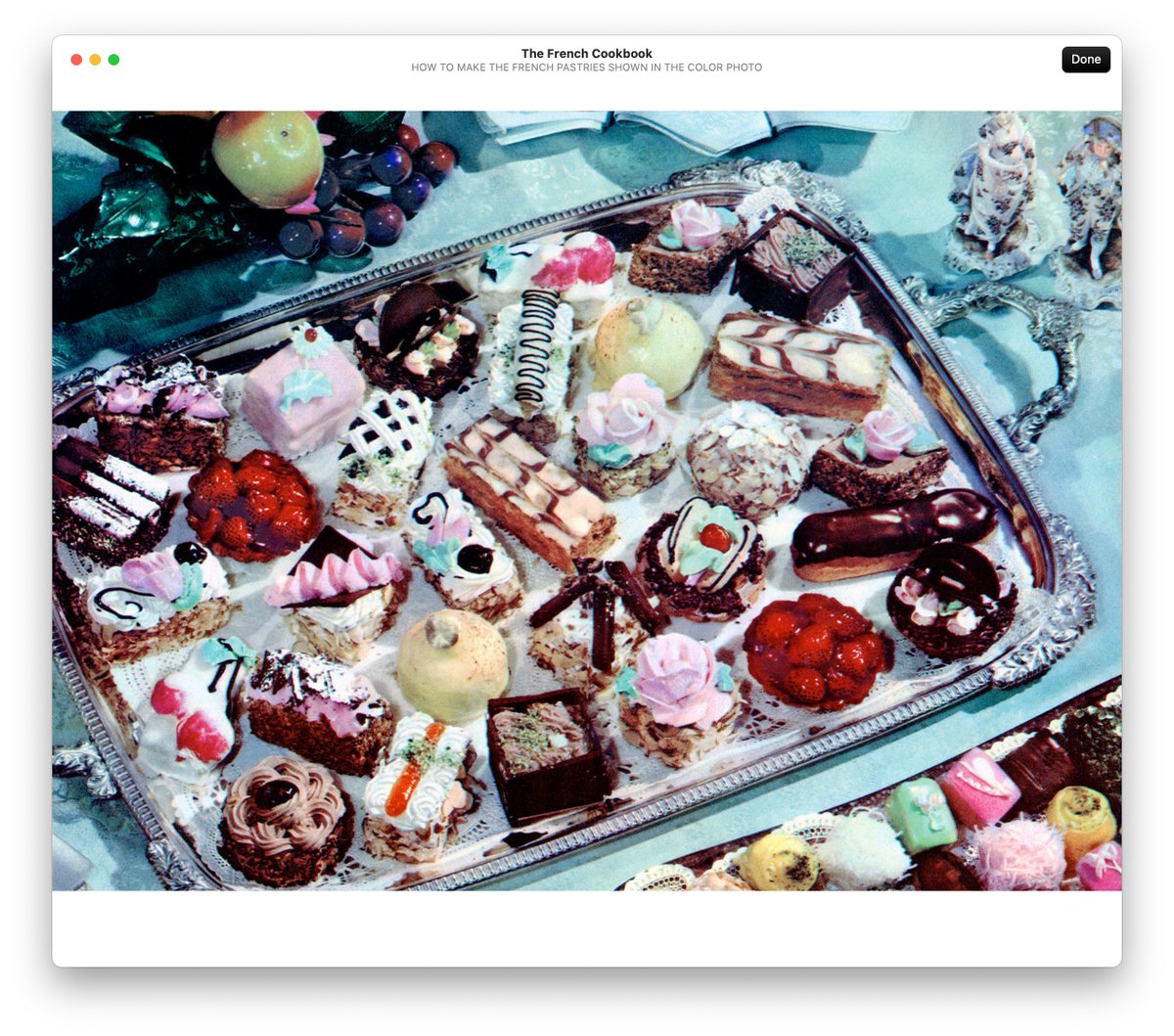 ChuckHumbertson's tweet image. 𝗧𝗵𝗲 𝗙𝗿𝗲𝗻𝗰𝗵 𝗖𝗼𝗼𝗸𝗯𝗼𝗼𝗸 🇫🇷 tells you how to make all the #goodies on this incredible tray of #desserts. 🎄Pro tip: practice using a frosting bag on waxed paper--you can reuse the #frosting until you&apos;re confident with your technique. Wouldn&apos;t you like to serve this at…