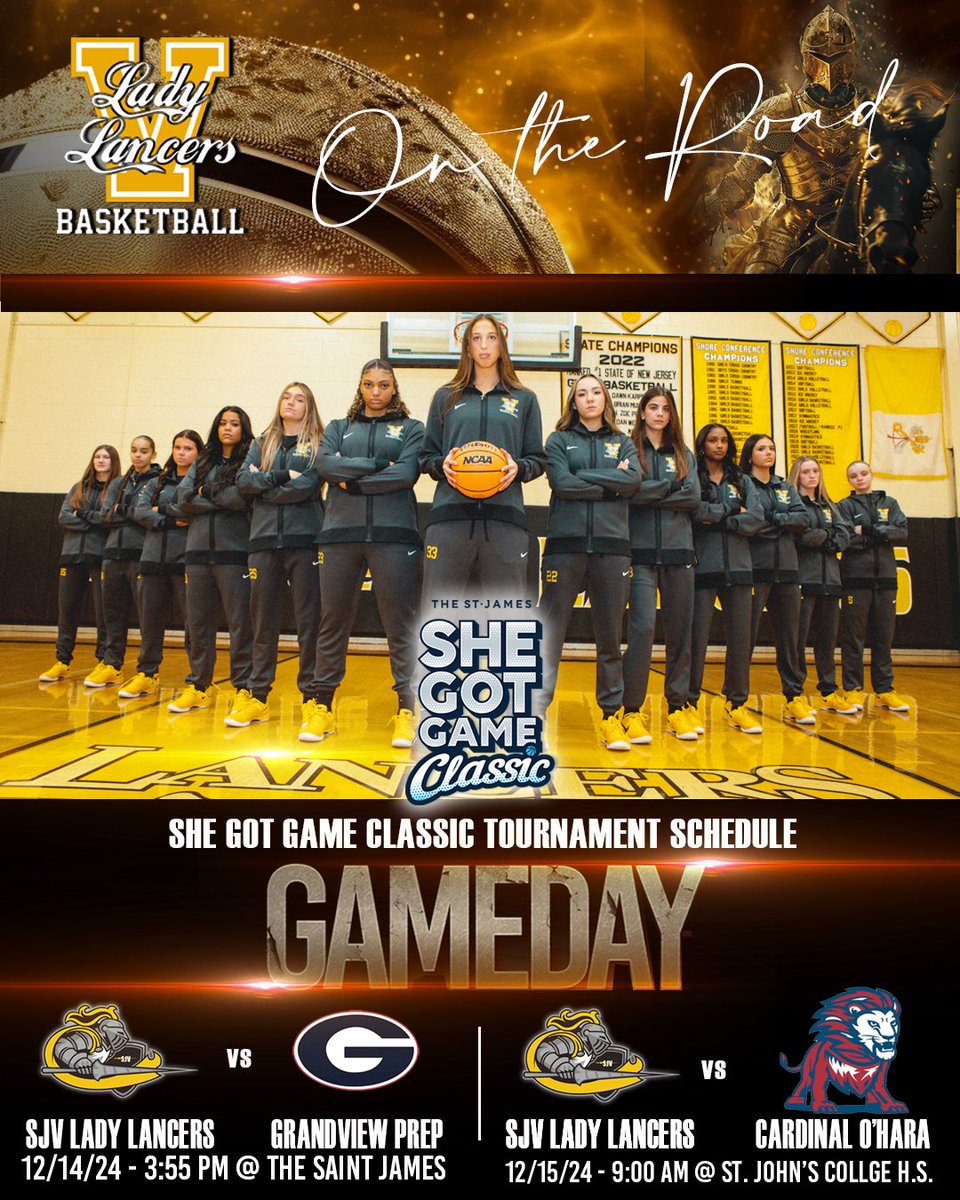 SJV Lady Lancers Basketball (@sjvladylancers) on Twitter photo LET’S GOOO! Our SJV Lady Lancers are headed to 📍Washington DC this weekend to play in the 2024 St. James She Got Game Classic! 🔥💪🏀 Good luck girls! <a href="/sjvcoach/">Dawn Karpell</a> <a href="/SJVHS_Athletics/">Pat Smith</a> <a href="/pero_zoe/">Zoe</a> <a href="/SJVHS/">Saint John Vianney High School</a> <a href="/SheGotGame7/">She Got Game Classic</a> LET’S GOOO! Our SJV Lady Lancers are headed to 📍Washington DC this weekend to play in the 2024 St. James She Got Game Classic! 🔥💪🏀 Good luck girls! <a href="/sjvcoach/">Dawn Karpell</a> <a href="/SJVHS_Athletics/">Pat Smith</a> <a href="/pero_zoe/">Zoe</a> <a href="/SJVHS/">Saint John Vianney High School</a> <a href="/SheGotGame7/">She Got Game Classic</a>