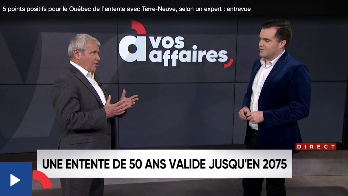 CÉRIUM (@ceriudem) on Twitter photo 📺5 points positifs pour le Québec dans l’entente avec Terre-Neuve, selon notre fellow <a href="/yvancliche/">Yvan Cliche</a>, spécialiste en énergie.
Visionner : tvanouvelles.ca/2024/12/12/5-p… 📺5 points positifs pour le Québec dans l’entente avec Terre-Neuve, selon notre fellow <a href="/yvancliche/">Yvan Cliche</a>, spécialiste en énergie.
Visionner : tvanouvelles.ca/2024/12/12/5-p…