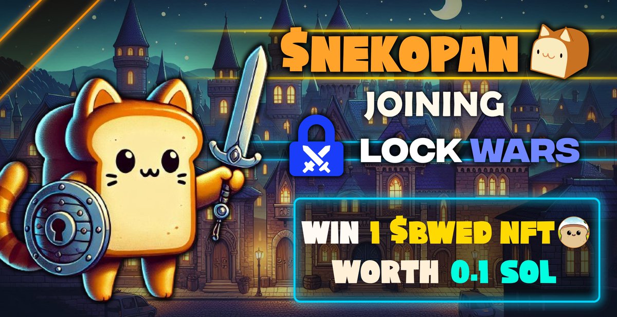 melrekt's tweet image. #NEKOPAN is joining Lock Wars 🔥

This is a community contest where we can get together and compete with other projects in a fun way.

All you have to do is lock a minimum of 1 million #NEKOPAN for a month. The more #NEKOPAN you lock will increase the potential rewards in
