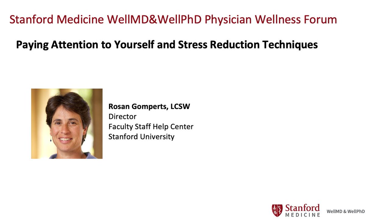 alvarezzzy's tweet photo. Ending the year with a focus on self-reflection at  @StanfordWellMD&amp;WellPhD's Physician Wellness Forum: Rosan Gomperts (Director of Faculty Staff Help Center) on prioritizing well-being. Even in the #bestjobever, taking care of yourself is key. 💙

#doctorsarehumanstoo #iAMhuman https://t.co/HOQEuZIGY7