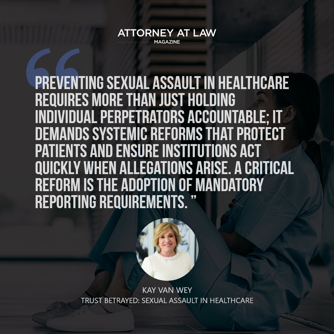 AALMagazine's tweet image. Medical malpractice columnist Kay Van Wey touches on several high-profile cases concerning sexual assault in healthcare and the underlying gaps in prevention and accountability in her latest column. 👇

attorneyatlawmagazine.com/public-article…

#medicalmalpractice #legaltrends #caseupdate