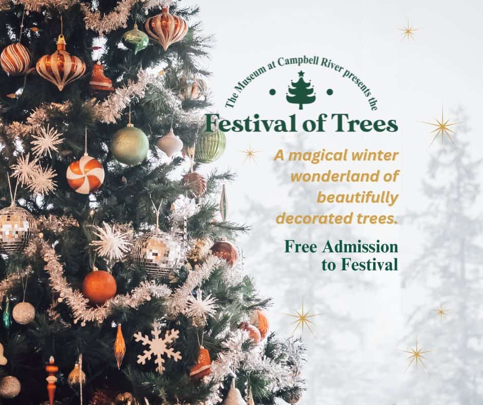 mosaicforests's tweet image. Looking for a free holiday activity this weekend? Visit the Campbell River Museum's Festival of Trees to take in the festive sights- and keep an eye out for Mosaic's tree! Daily hours are 10 AM to 5 pm. Visit: ow.ly/QbEb50UqVIF