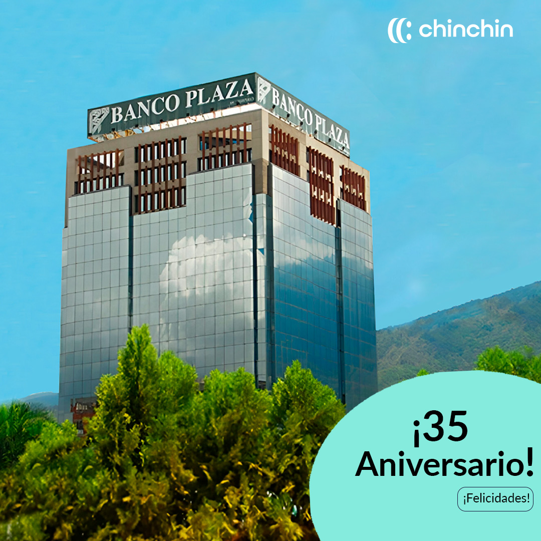 Desde Pago Chinchin, queremos felicitar a nuestro aliado Banco Plaza por sus 35 años de excelencia y compromiso. ¡Deseamos que vengan muchos años más de éxito y colaboración! #BancoPlaza #35Años  #PagoChinchin
