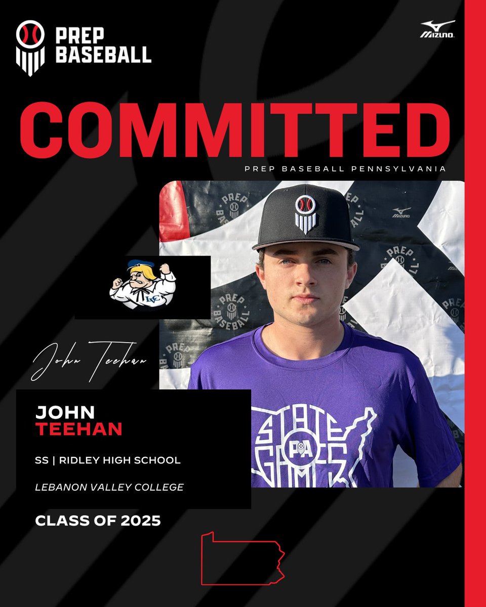 PrepBaseballPA's tweet photo. 🔥Commitment Watch🔥

2025 SS John Teehan (Ridley HS) has committed to Lebanon Valley College. #congrats

✅ 2024 PA State Games attendee

👤 https://t.co/fLTdjqEiLZ

@johnteehan2 | #committed https://t.co/3fOTjxEXWT