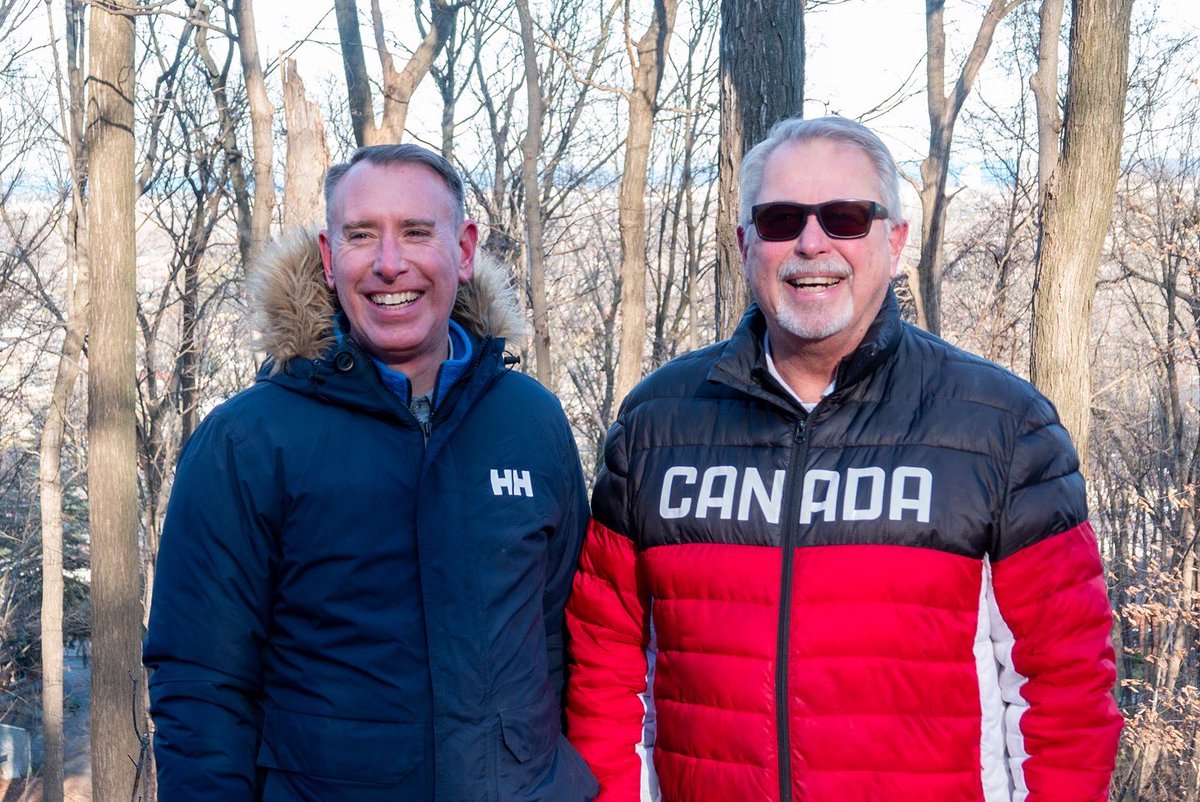 NeilLumsdenMPP's tweet photo. ���� We should all take more meetings outside.

Took a cool morning hike with @BruceTrail_BTC CEO Michael McDonald through the trail in #StoneyCreek. 

#DYK the Bruce Trail is the oldest and longest continuous marked hiking trail in Canada? https://t.co/VA8JzG33tY