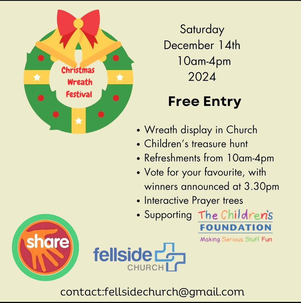 fellsideweb's tweet photo. Everyone welcome
@GFoodbank @daftasabrushcc @LizTwistMP @MarkFergusonMP @MethodistGB @mssocietyuk @parochialschool
#wreath #Christmas #methodistchurch #fellsidechurch
#whickham https://t.co/FF1K1GaIxj