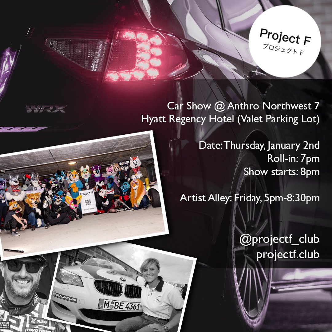 ProjectF_Club's tweet image. In just 3 weeks, we will be hosting a car show at ANW 7 on Thursday, Jan 2nd! 

The con theme is "Remembrance", so feel free to decorate your car with motorsport memorabilia or photos of your previous cars! 

More info at projectf.club/?p=91

🎨 @leggy2fast
📸 @gryphonfluff