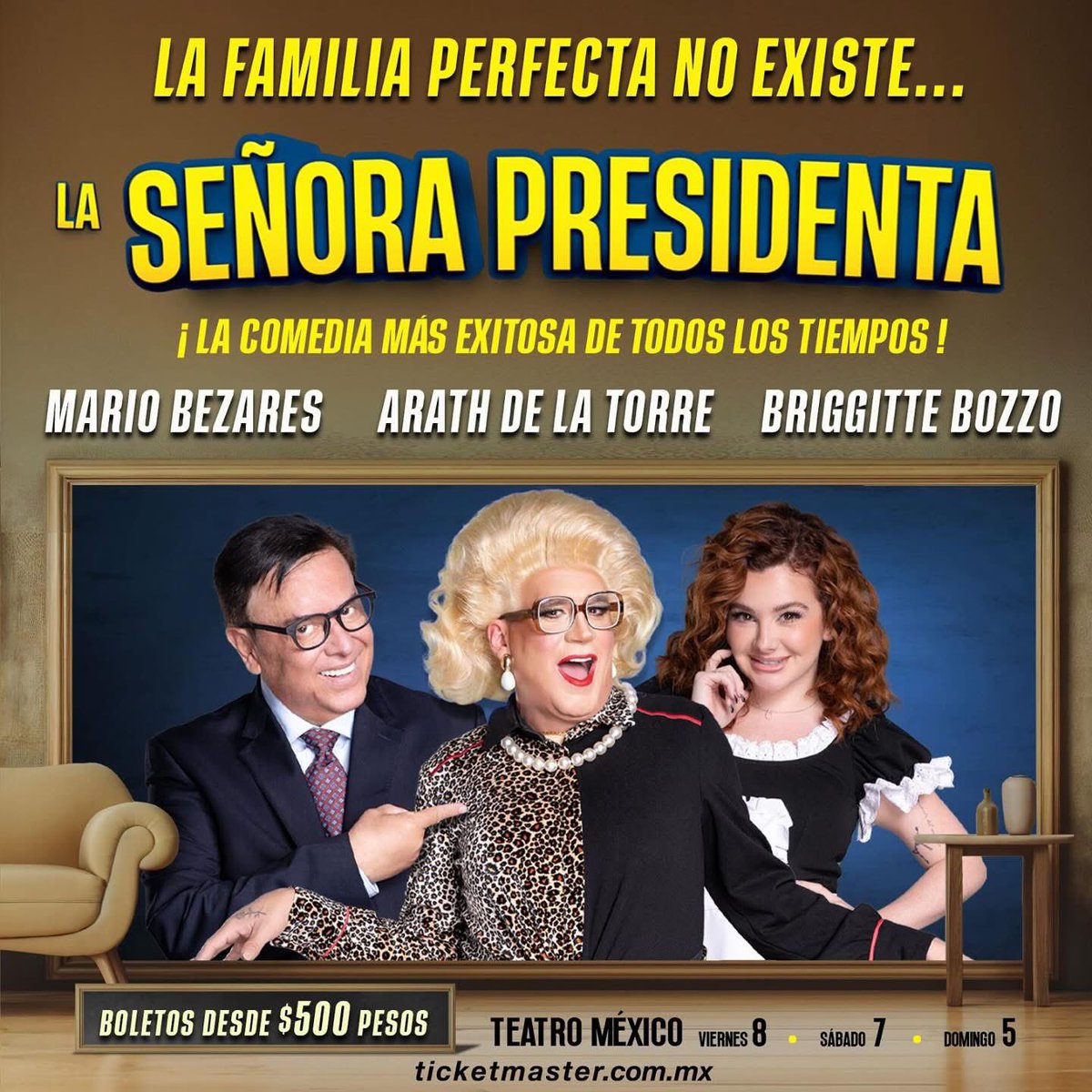 Hoy es viernes y los esperamos en <a href="/MxSraPresidenta/">LaSraPresidenta</a> hoy 8:30 pm boletos desde $500 Teatro Mexico boletos en <a href="/Ticketmaster_Me/">Ticketmaster México</a> 🎭