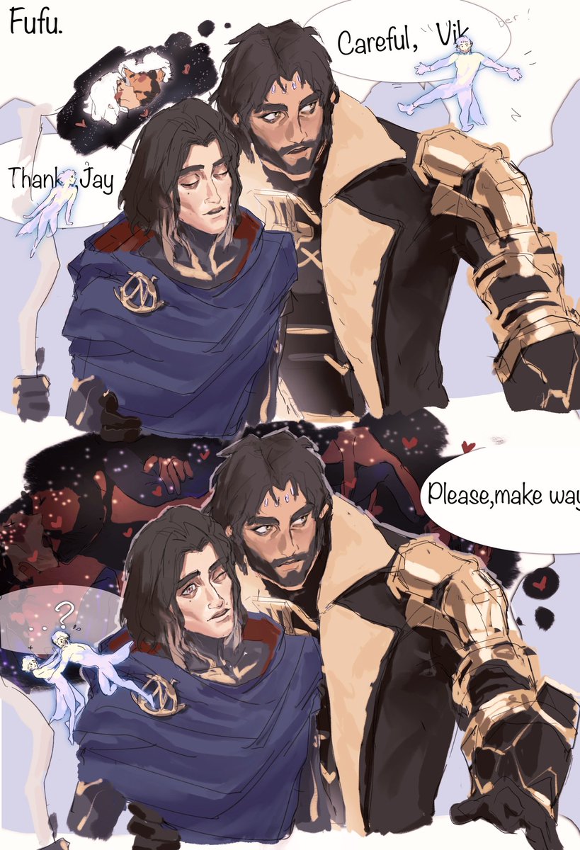 Doufu_Fu's tweet photo. Some mind reading stuff comic..
put it together here.
放了一堆彩蛋之类的
以后还是不要画漫画了我个高饱和战士😇画的还慢
#Arcane #jayvik https://t.co/KguvosqoaX