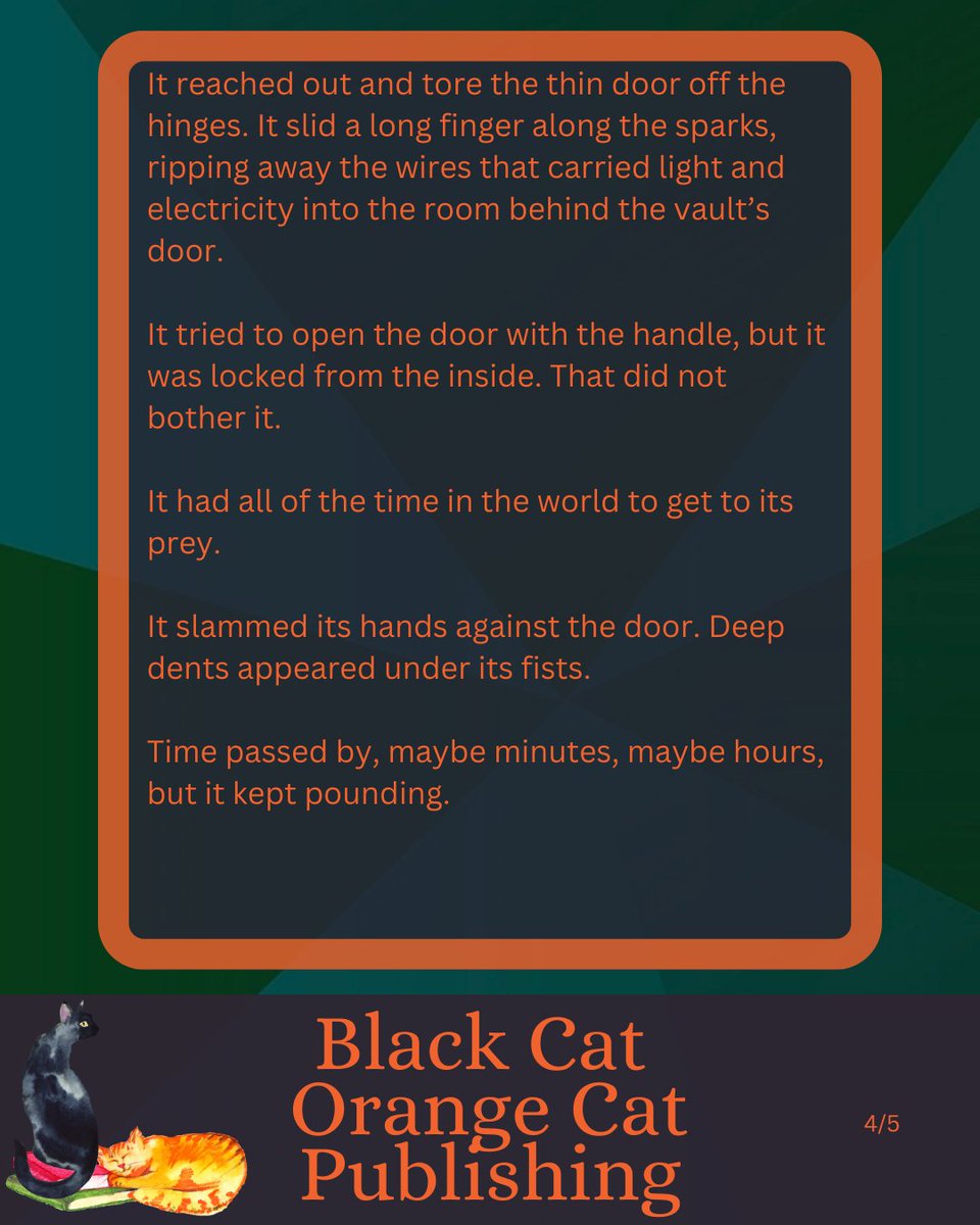 BCOCPub's tweet photo. So, You Raised an Ancient Evil Part 02.5

Blood…

Meat…

Terror…

Fear…

To be Continued Next Friday

#shortstory #books #book #fridaysstory #blackcatorangecatpublishing #soriaryl https://t.co/f3ezSG5cjx