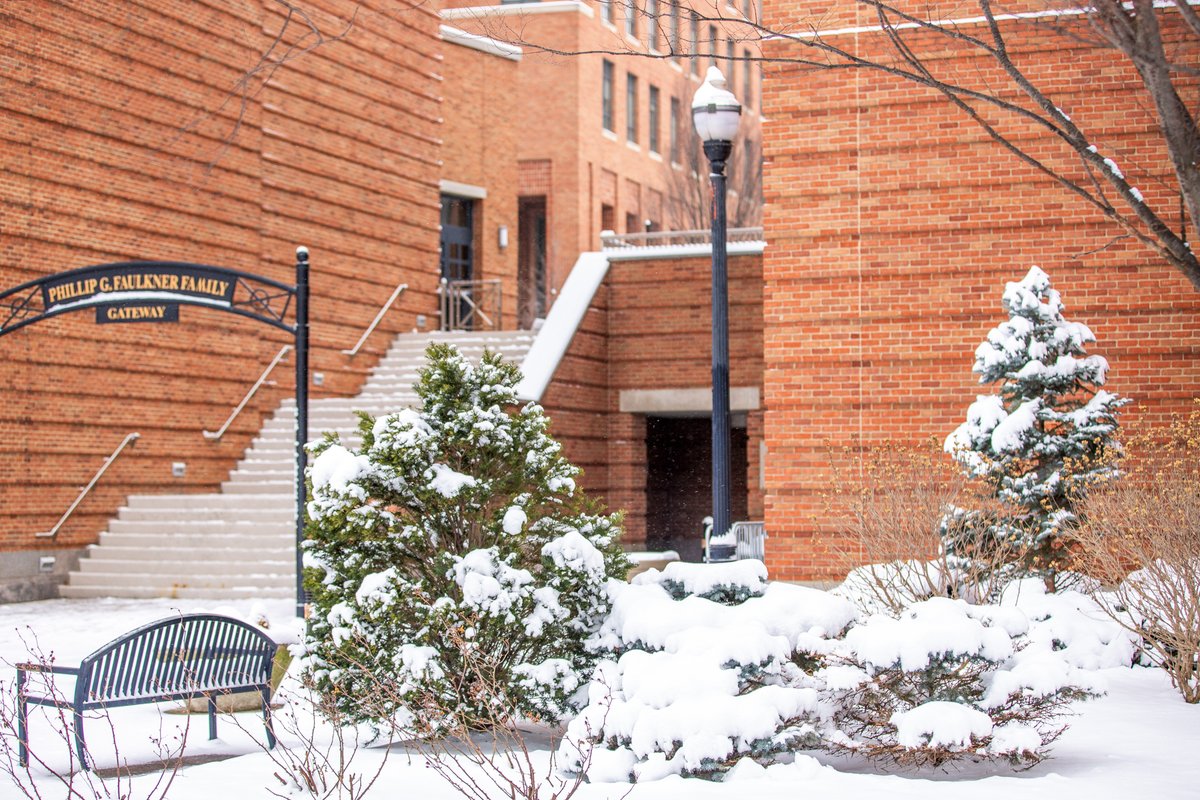 FisherOSU's tweet photo. Winter scenes at Fisher from the archives. ❄️ https://t.co/L6tVnM5K6G