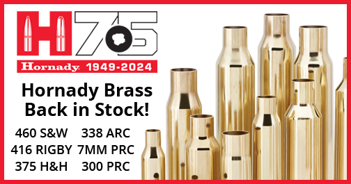grafandsons's tweet image. Hornady Brass BACK in STOCK!
ow.ly/n5m850UqYyn

#brass #reloadingbench #Hornady