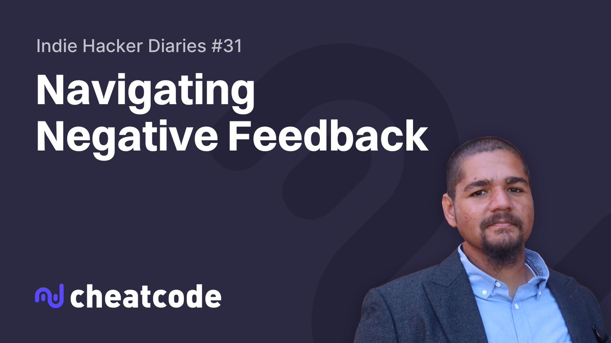cheatcodeco's tweet image. I came up against some negative feedback about my JavaScript framework, Joystick, this week.

Having been here in the past—and made mistakes with how I handled it—I decided to share what I&apos;ve learned and how you can take tough feedback in stride, too.

Give it a listen here:…