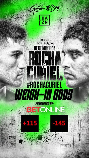 GoldenBoyBoxing's tweet photo. @BetOnline_ag
#boxingodds
#RochaCurielOdds
@touchpointmktg
#LinkingBrands2BoxingFans https://t.co/bgr3ZwUp3A