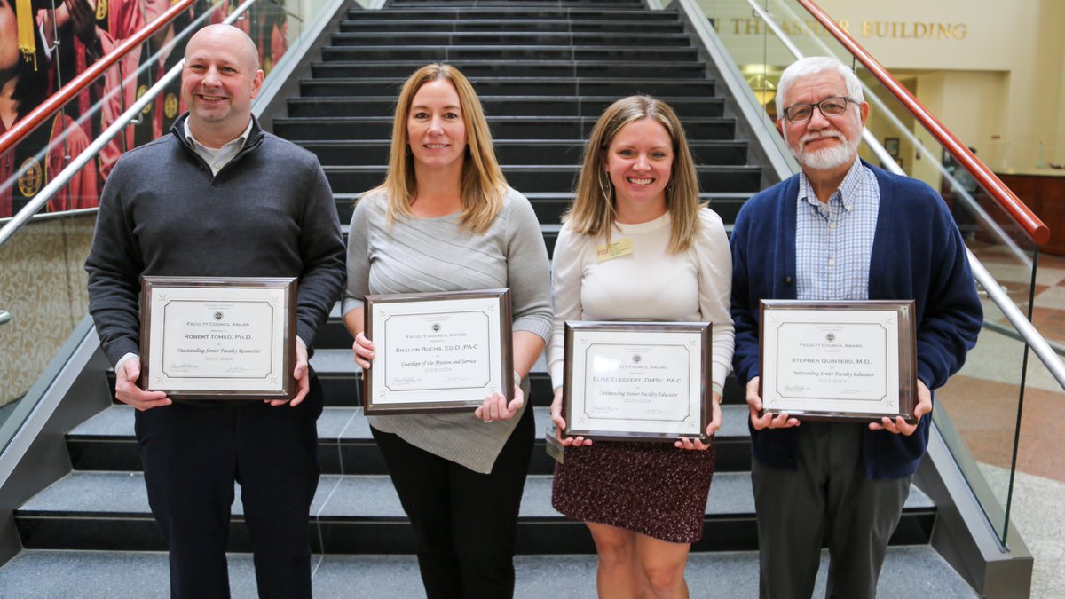 FSUCoM's tweet photo. Monday's All Faculty Meeting was highlighted by the presentation of 2023-24 Faculty/Staff Awards presented by the Faculty Council Executive Committee (FCEC) and the Longevity Awards. https://t.co/DevGQfvdYk