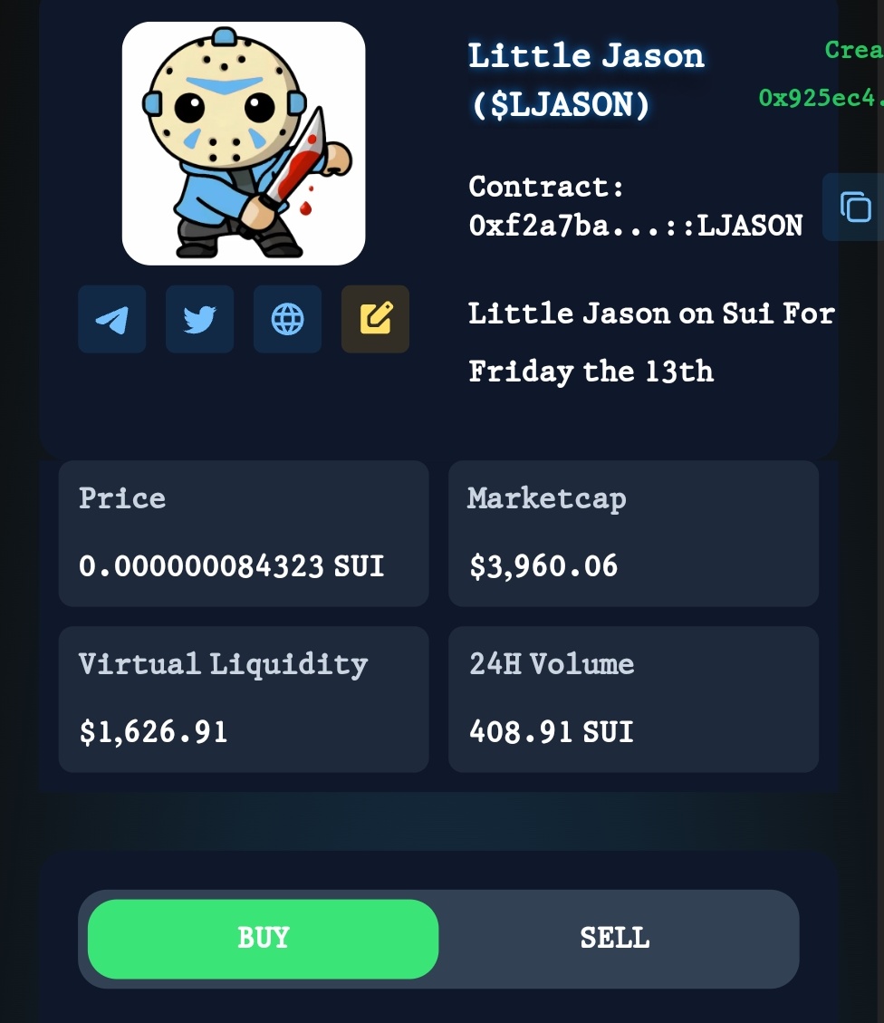LittleJasonSUI's tweet photo. We are live on movepump!!

Buy: https://t.co/b7b3dtRBu7

#memesui #memecoins #SuiNetwork #littlejason #memex1000 https://t.co/T0raYdbsSf