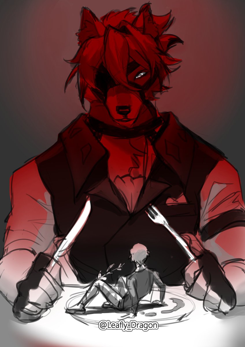 «Bon appetit» 
Quick sketch with Lycaon and Wise
#ZenlessZoneZero #zzzero