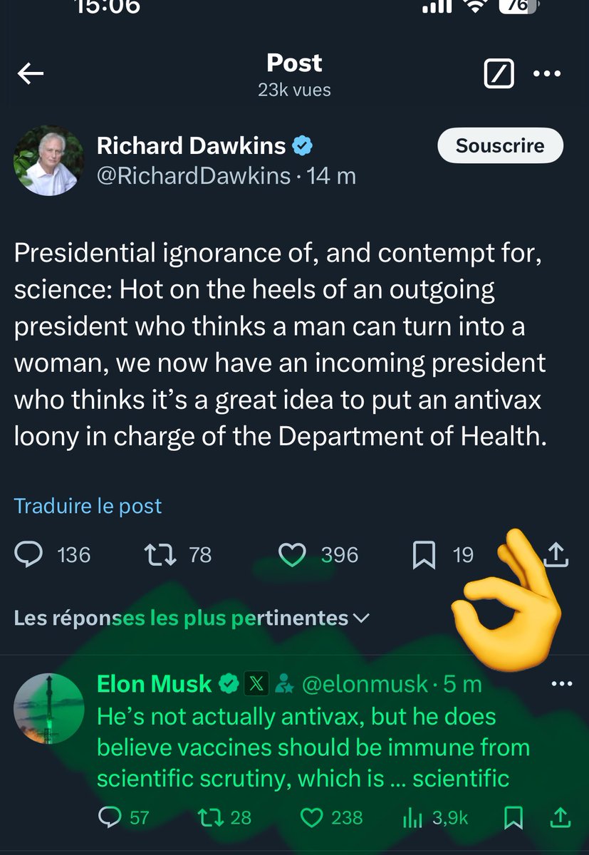 GabeMasson's tweet image. Quand Elon comprend mieux la méthode scientifique que Dawkins. 🙃
#whatisscience 
#scientificmethod