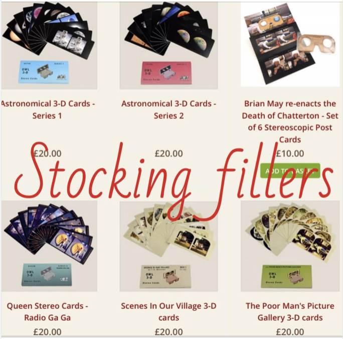 londonstereo's tweet photo. The ultimate STOCKING FILLER 🎄
Stereocopic cards, selected by 
Brian May - a pack designed for the astronomer , for the Queen fan , for the historian …..
https://t.co/LqNAgr7Zlh
#Stockingfillers  #ChristmasGiftIdeas  #astronomy #Queen  #brianmay #3d #stereoscopicphotography https://t.co/c5XYYOauvB