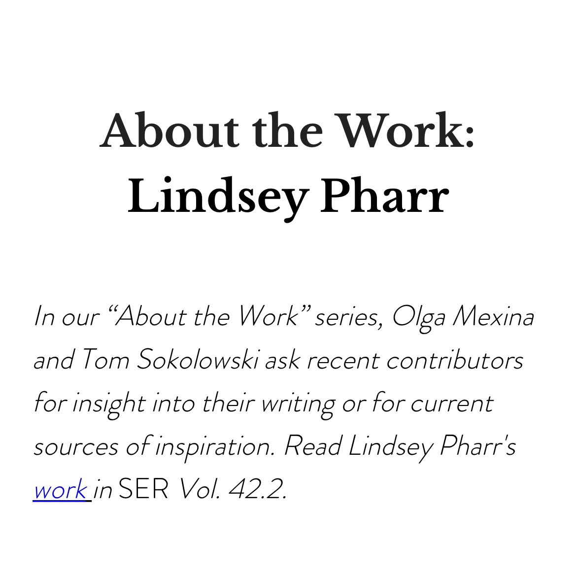 Southeast Review tweet media