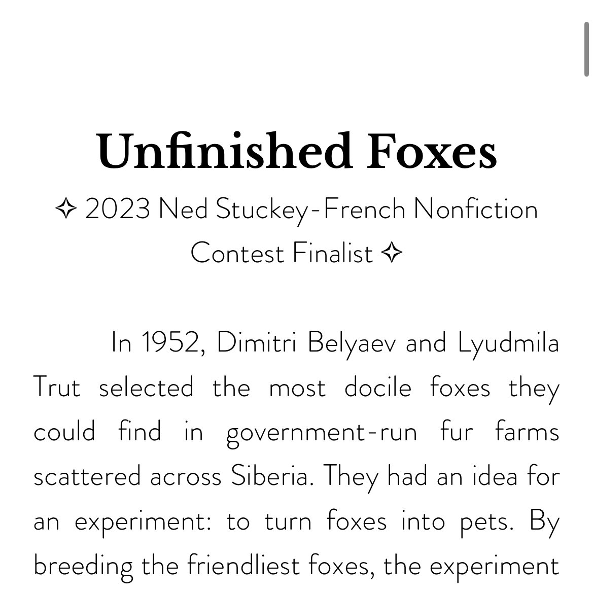 This week’s Online Exclusive features the work behind Lindsey Pharr’s nonfiction essay “Unfinished Foxes.” To read the About the Work (and the essay) visit the link in our bio! 🦊