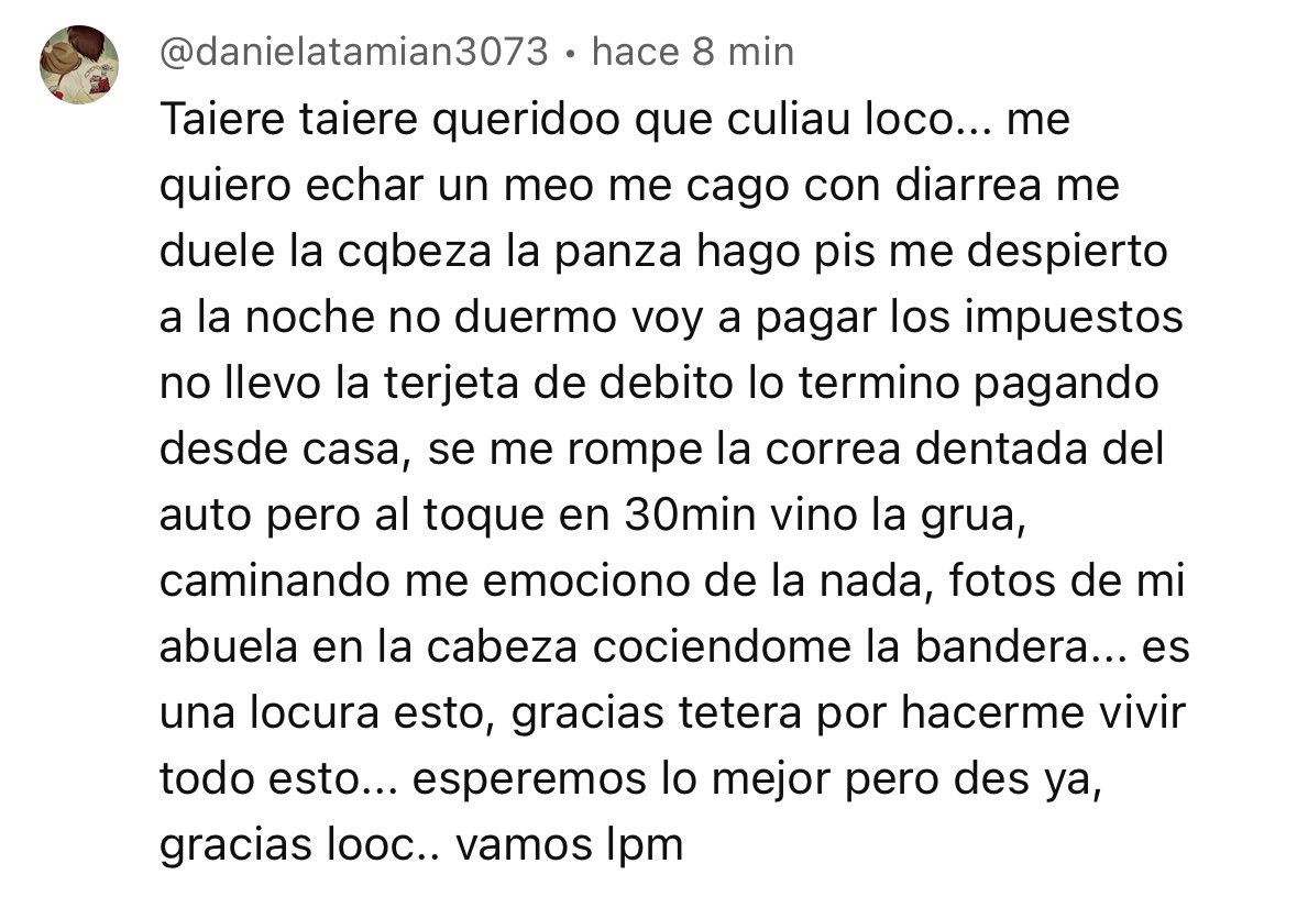 El que pasó una semana tranquila es mi amigo Dani.