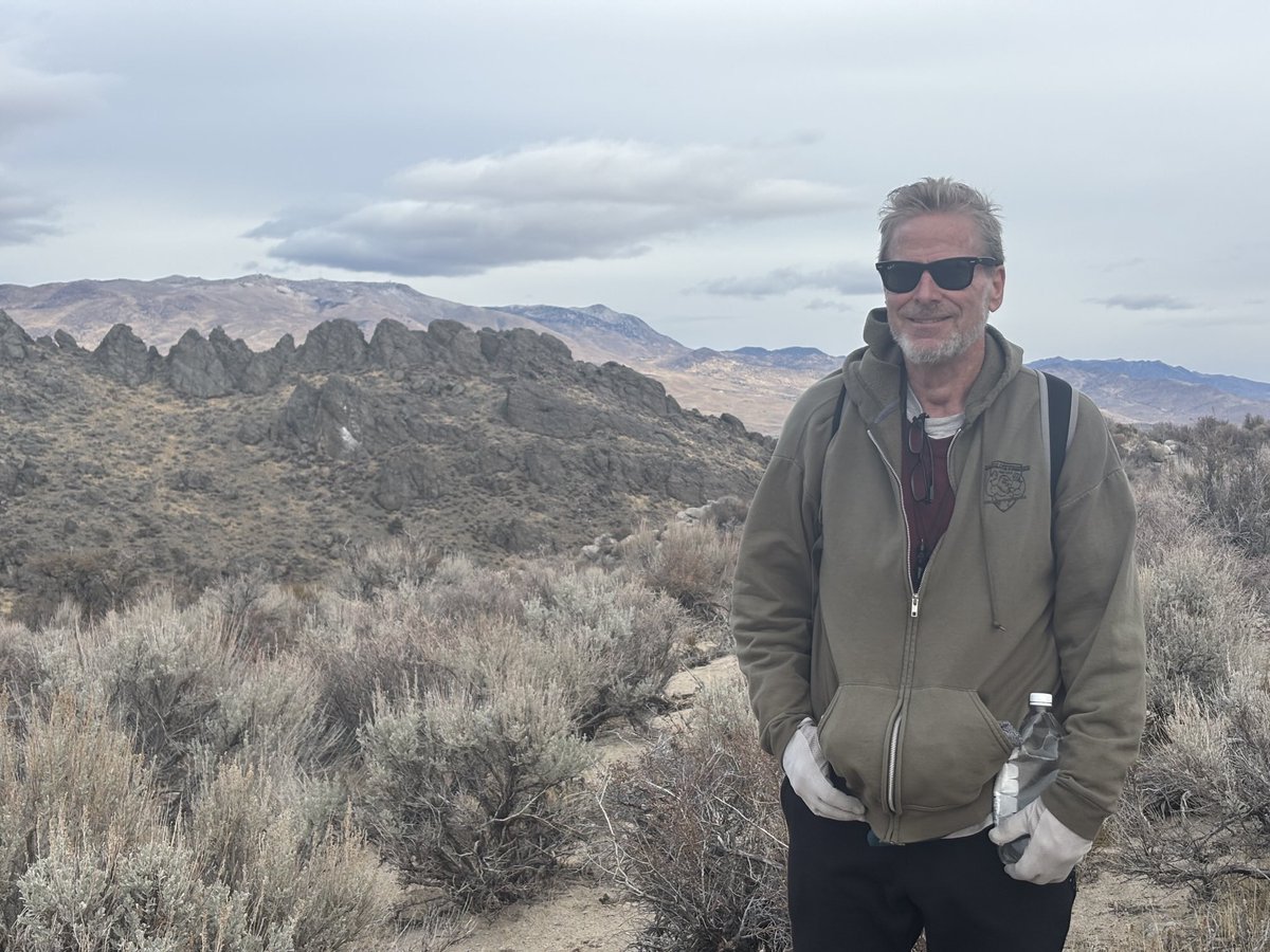 PatHickeyNevada's tweet photo. The rugged and ever-dangerous ⁦@seanw801⁩ retraced the 1871 Prison Hill Escape Route, the largest  at the time in American history. https://t.co/psabsKytgq