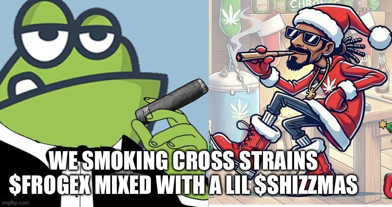 @FoShizzmas $FROGEX x $SHIZZMAS
<a href="/FrogeFi/">Froge ™ Finance Official</a>   x  @FoShizzmas 

Both are about to get super High peak bull run 😉💨

$FLOKI $DOGE $SHIBA $PEPE $SOL