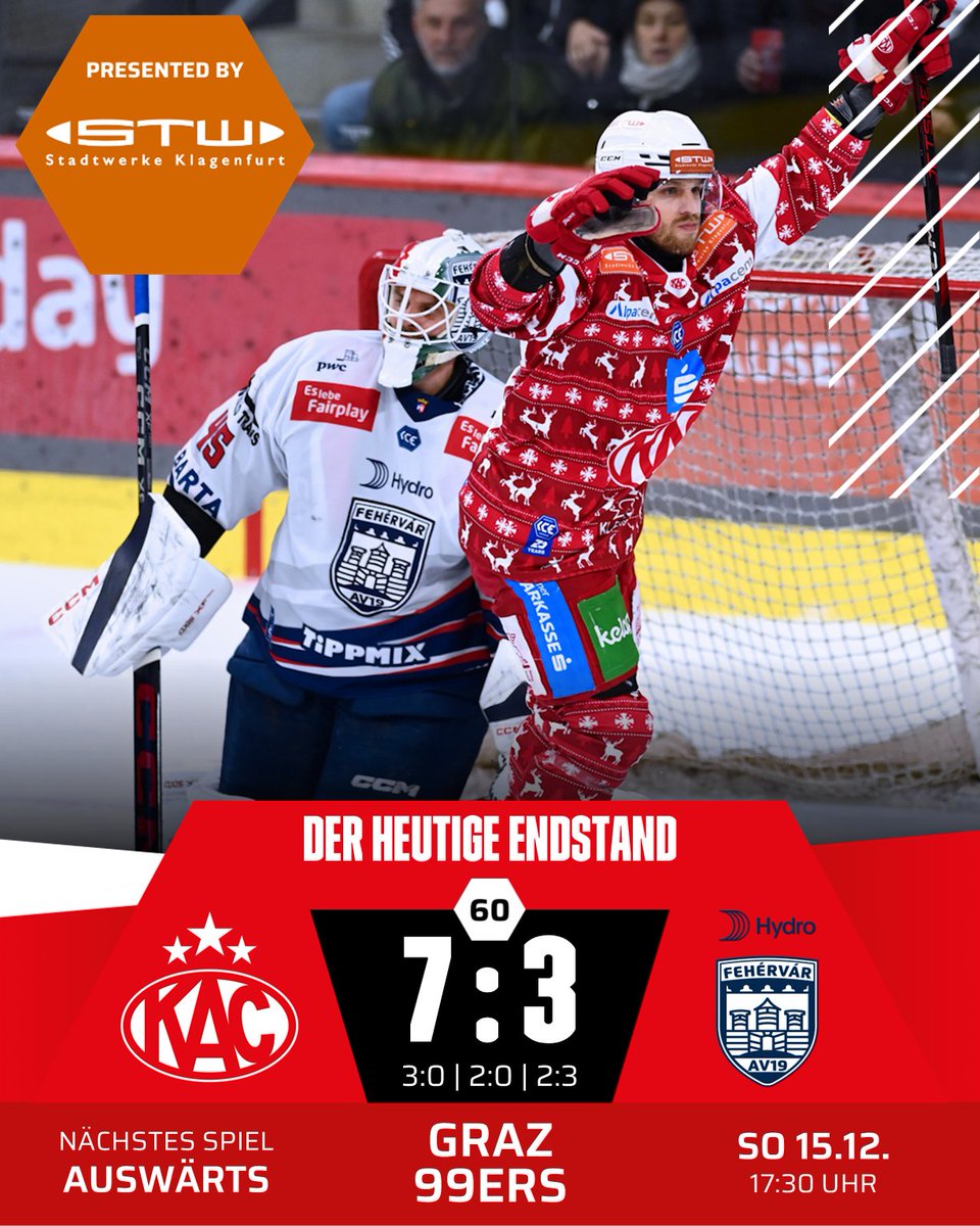 EC_KAC's tweet photo. Eine #Rotjacken-Gala gegen den Tabellenführer! #KACAVS #ICE https://t.co/vfEWyfAyZZ