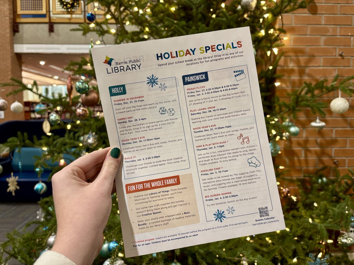 Looking for fun ways to keep the kids entertained during the holiday break? BPL has you covered with free, family-friendly events! 😃🎉  

Grab our Holiday Specials flyer at any library location or check out the digital interactive flyer: tinyurl.com/2sr33yab