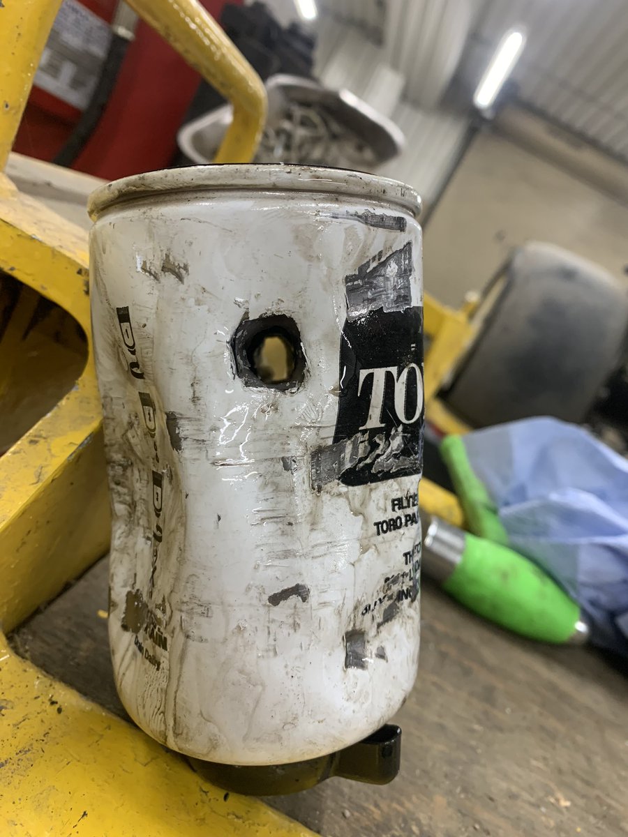 FYI Friday 😁
Why it’s always important to lubricate filter gaskets upon installation ….even fuel filters

So you don’t have to resort to driving a screwdriver through it to get it loose 😏
Be good to one another 🍻
Have a great weekend