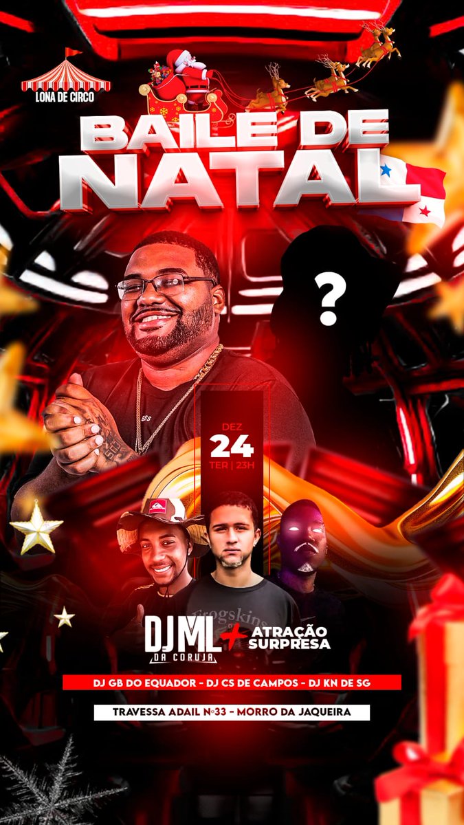 CPXDAJQR1's tweet photo. NATAL E COM NÓS MESMO DAQUELE JEITAO DE COSTUME!! 🇵🇦🇵🇦🚩
@djmldacoruja
@DJGBDOEQUADOR
@djkndesg
+ ATRAÇÃO SURPRESA 
+ LONA 
+ EQUIPE DE SOM https://t.co/jGY8HGrlRo