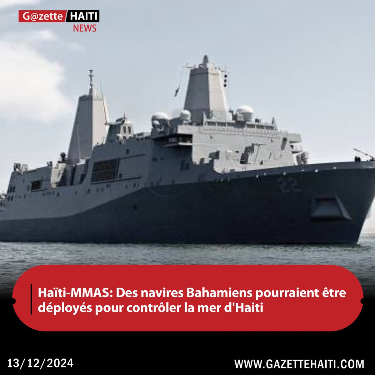 GazetteHaiti's tweet photo. Haïti-MMAS: Des navires Bahamiens pourraient être déployés pour contrôler la mer d'Haiti 
Cliquez sur ce lien pour lire cet article ⬇️
https://t.co/D442SwND5Z https://t.co/ElCQbwLoVb
