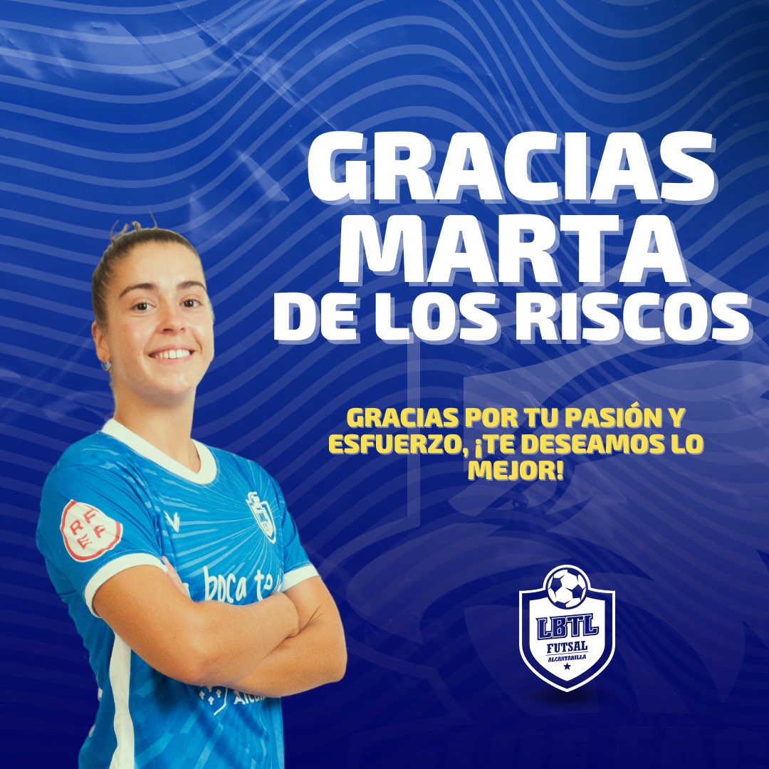 Tras 3 temporadas y media en el club, un ascenso y una brillante clasificación para fase final de la Copa de la Reina, hoy nos toca despedirnos de Marta de los Riscos.

Un talento increíble con el gol por bandera.

Mucha suerte en tus proyectos futuros.

¡GRACIAS MARTA!