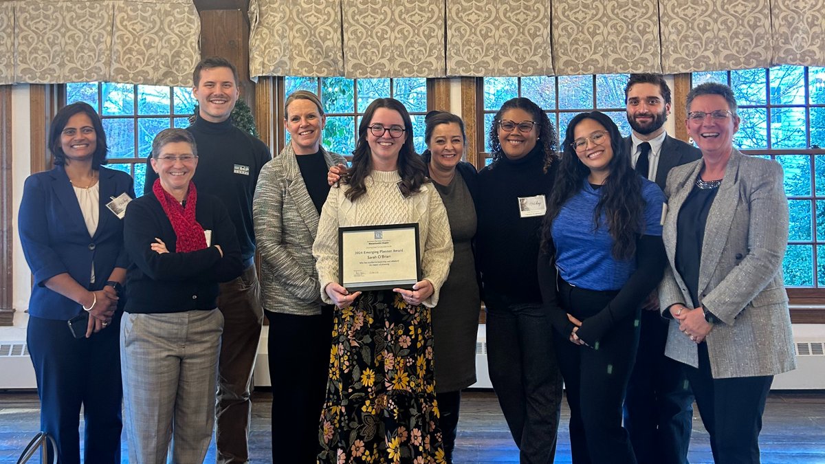 Today in Sturbridge, CMRPC Principal Planner, Sarah O'Brien was awarded the American Planning Association Massachusetts Chapter (APA-MA) 2024 Emerging Planner Award!