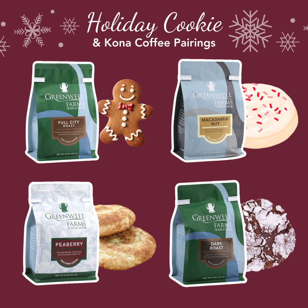 GreenwellFarms's tweet photo. 🎄🍪☕ ‘Tis the season for cozy sips and sweet bites! Pair holiday cookies with rich, smooth Greenwell Farms 100% Kona Coffee for a match made in holiday heaven. Which combo are you trying first!? https://t.co/sI1FBzM3KG