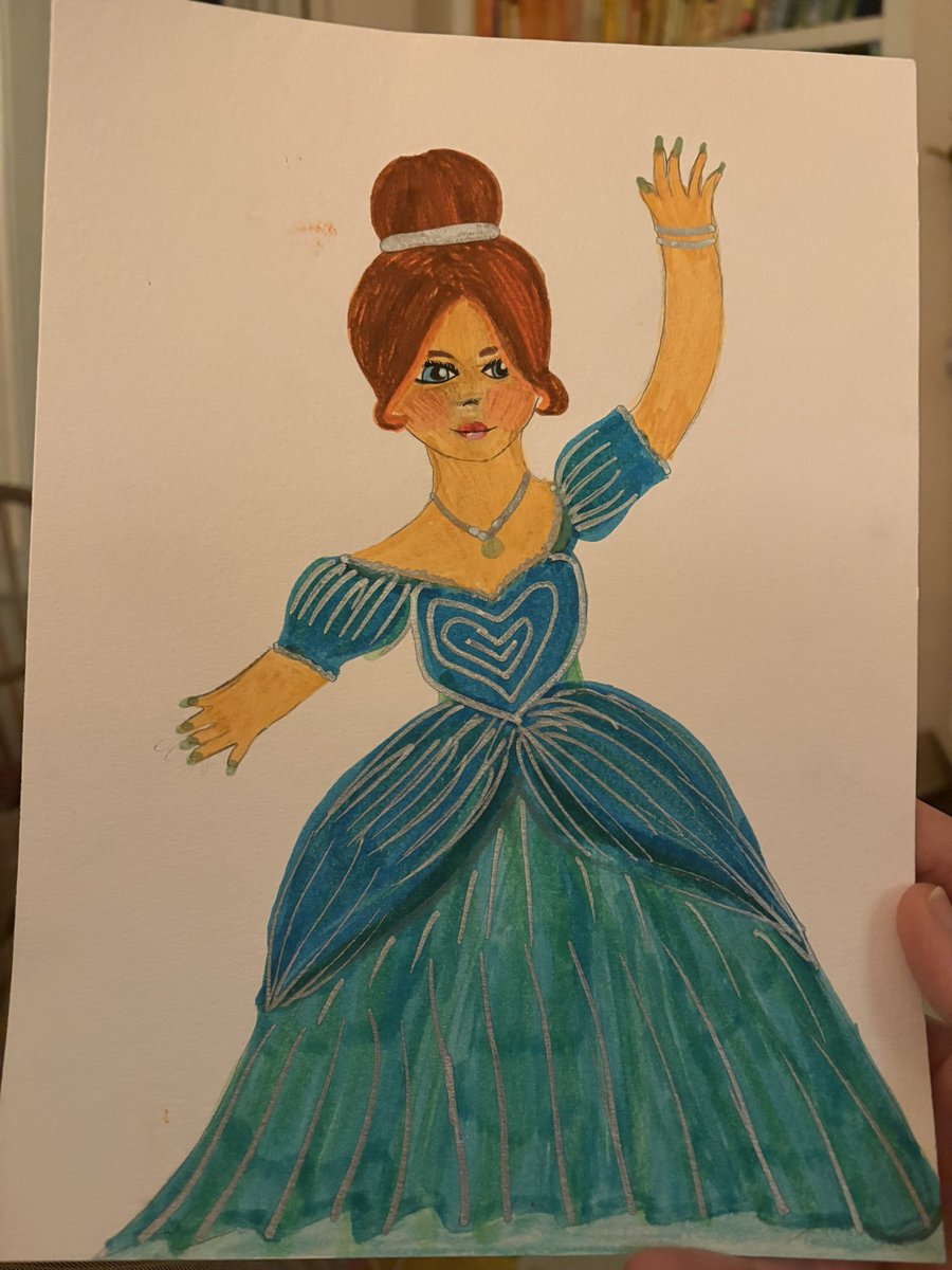 AstridsDrawings's tweet photo. Haven’t posted one of Astrid’s drawings for AGES but this, which she just brought over to show me, is wonderful. She turned 11 last month, by the way, just in case anyone is keeping track; I set up this account when she was seven. It’s interesting to plot her progress. https://t.co/Sv4KeiNoJ7