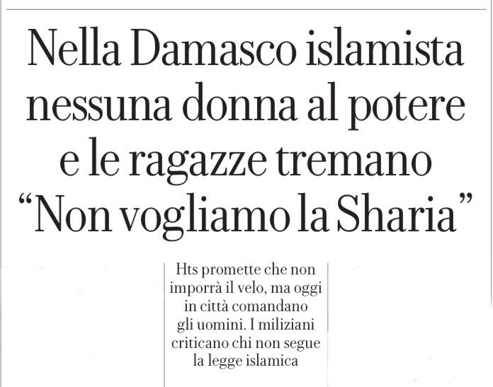 RicoAlessandro's tweet photo. Stupore a Repubblica: i jihadisti buoni non hanno introdotto le quote rosa. https://t.co/K7EWJEok3R