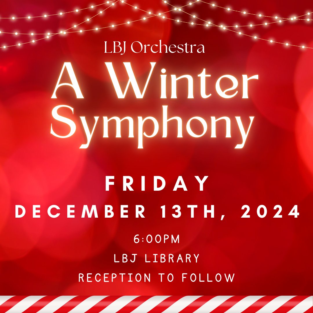 Reminder about the Orchestra Winter Concert!  There is an UPDATE:  The Concert has been moved to the LBJ Cafeteria!