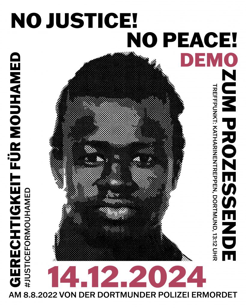 Geht auf die Straße für #Gerechtigkeit!
Mouhamed Lamine Dramé könnte euer Vater, euer Bruder, euer Kind oder ein euch nahestehender Mensch sein. Ermordet in einer psychischen Notlage durch die Polizei. Rassismus tötet! <a href="/solimouhamed/">Solidaritätskreis Mouhamed</a> #nojusticenopeace