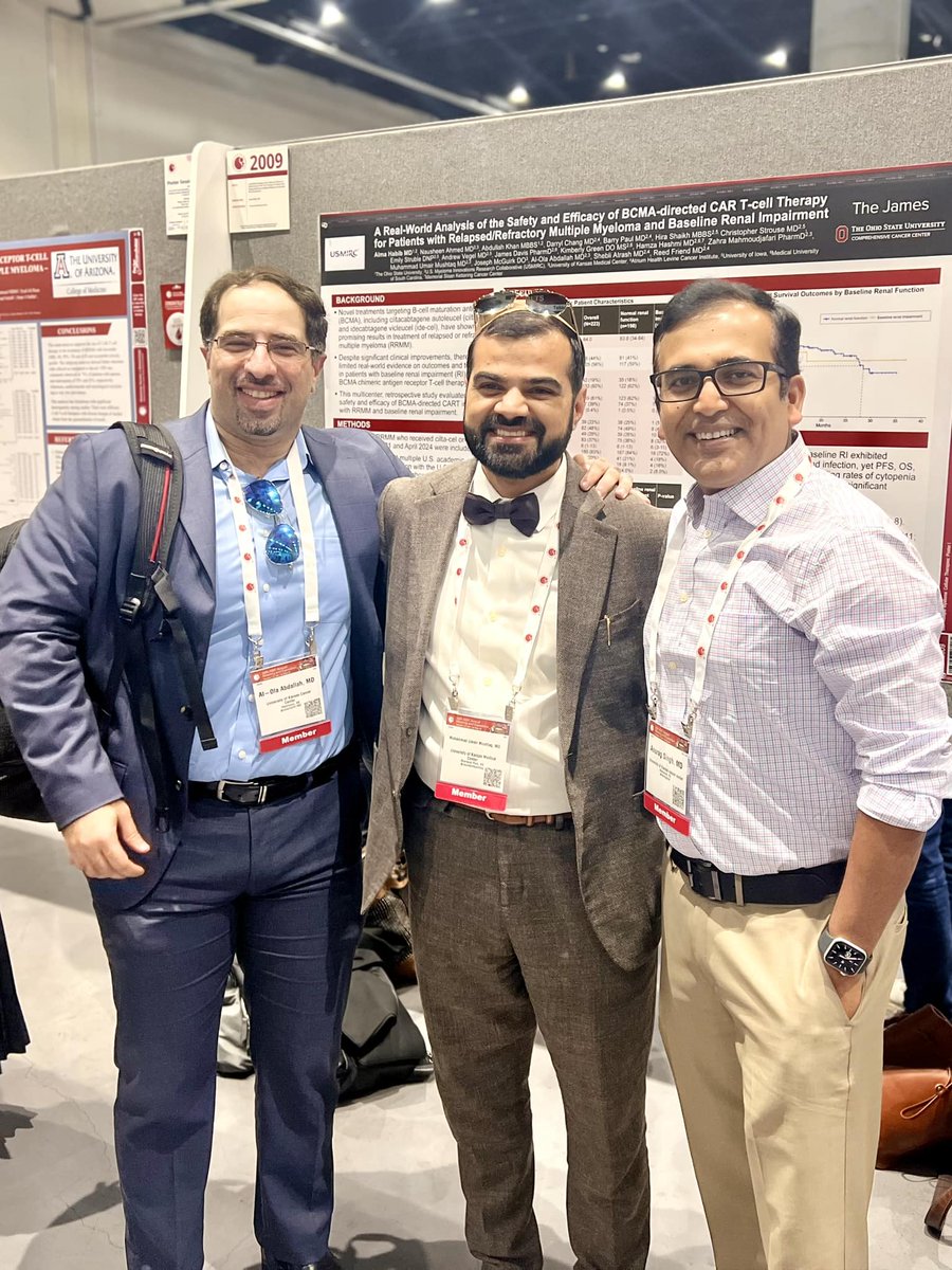 KUcancercenter's tweet photo. Members of the @KUCancerCenter team attended #ASH24 this past week in San Diego, sharing their research and treatment advances in #HMCT. View all abstracts, posters and presentations at ASH by our research program members on our website ➜ https://t.co/5EocrkCEXl. #KUBloodCancer https://t.co/W0Ik73YNqU