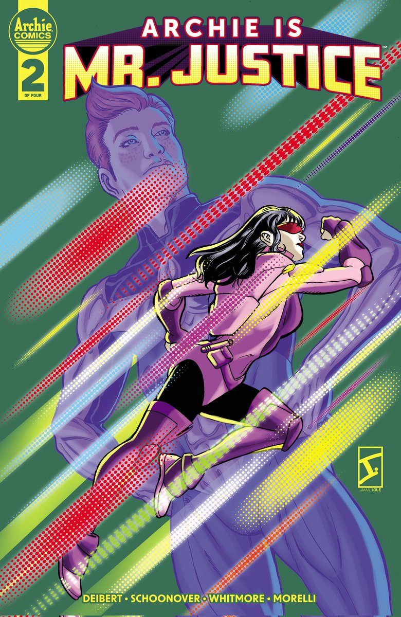 ArchieComics's tweet image. In the next issue of #ArchieIsMrJustice, the challenges and dangers are amped up — resulting in a conclusion you won't believe! Amanda Deibert and Brent Schoonover lead the creative charge in this book, which can be pre-ordered now at previewsworld.com/Catalog/NOV240… Cover by @JAMALIGLE