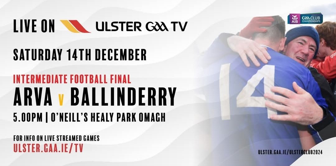 PatsCavan's tweet image. Best of luck to @finbaroreilly14 and the @arvagaa team in tomorrows Ulster Intermediate Final. @UlsterGAA @CavanCoBoardGaa
 #bringithome