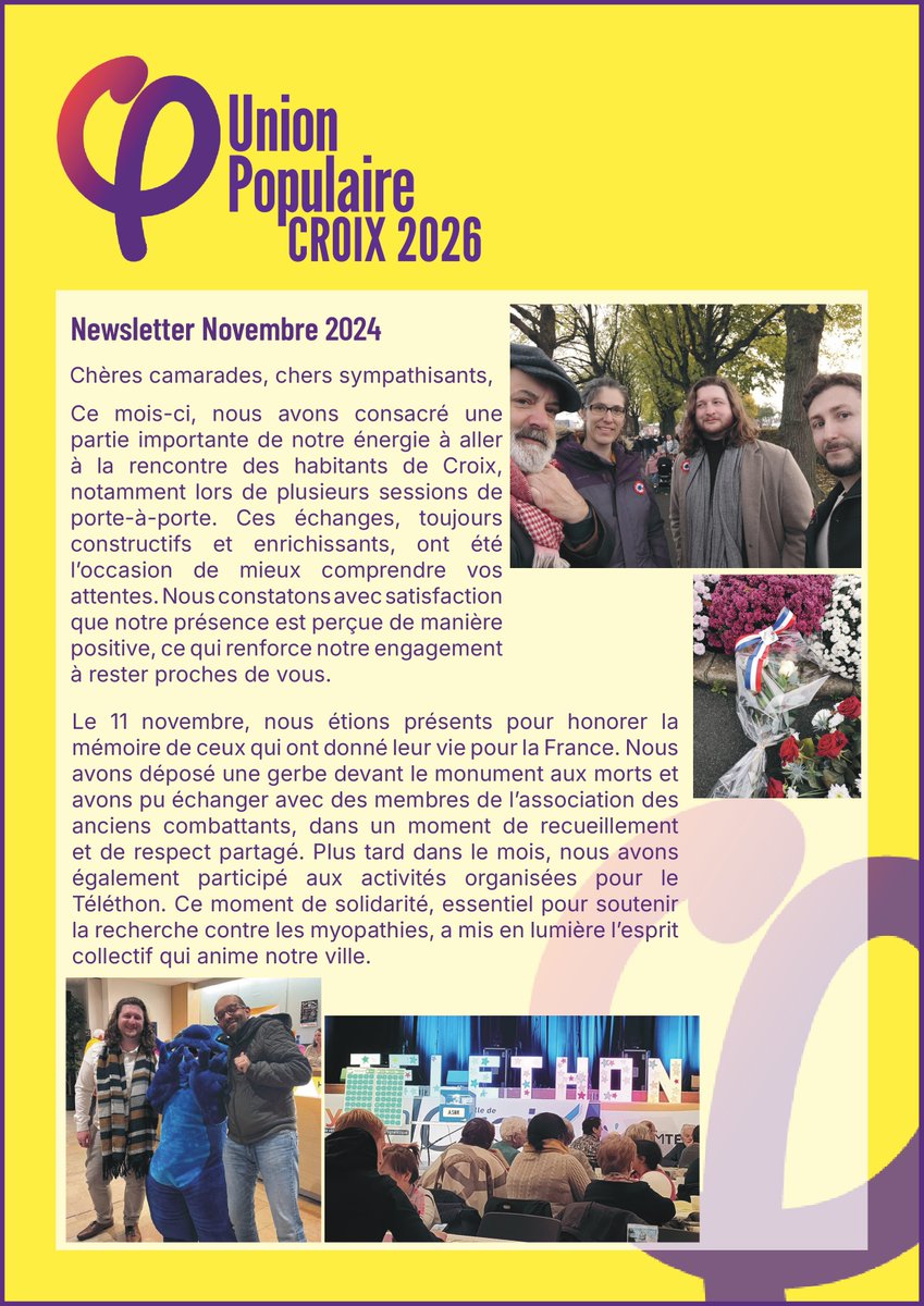 LFICroix's tweet photo. La nouvelle Newsletter a été envoyée, Novembre a mobilisé nos militants pour différents moment importants. Nous continuons la présence sur le terrain et les réunions pour être prêt lors des prochaines échéances! ✊🔴 https://t.co/68WiOAijpK